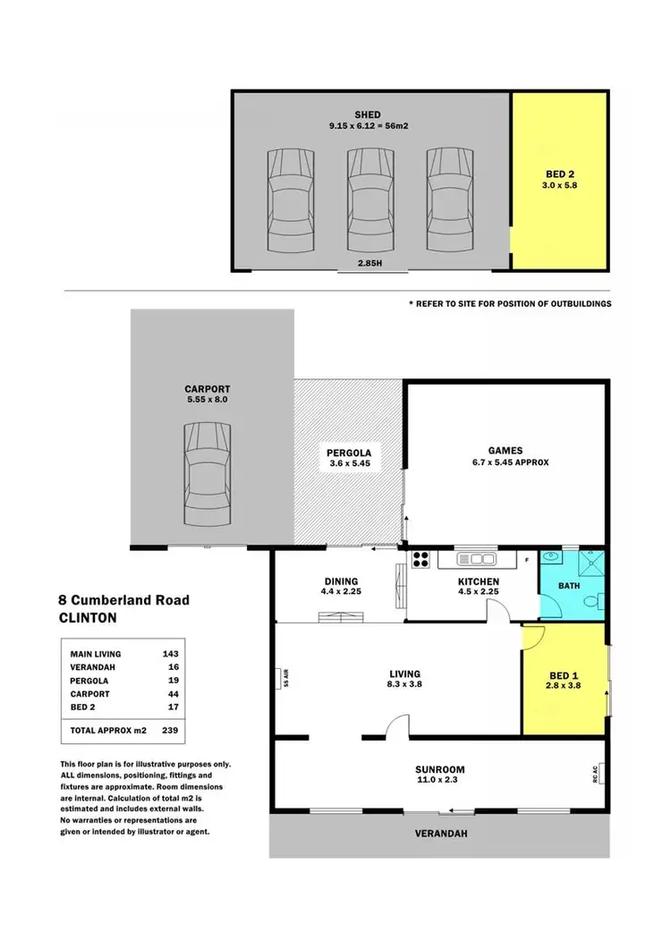 Floorplan of Homely house listing, 8 Cumberland Road, Port Clinton SA 5570