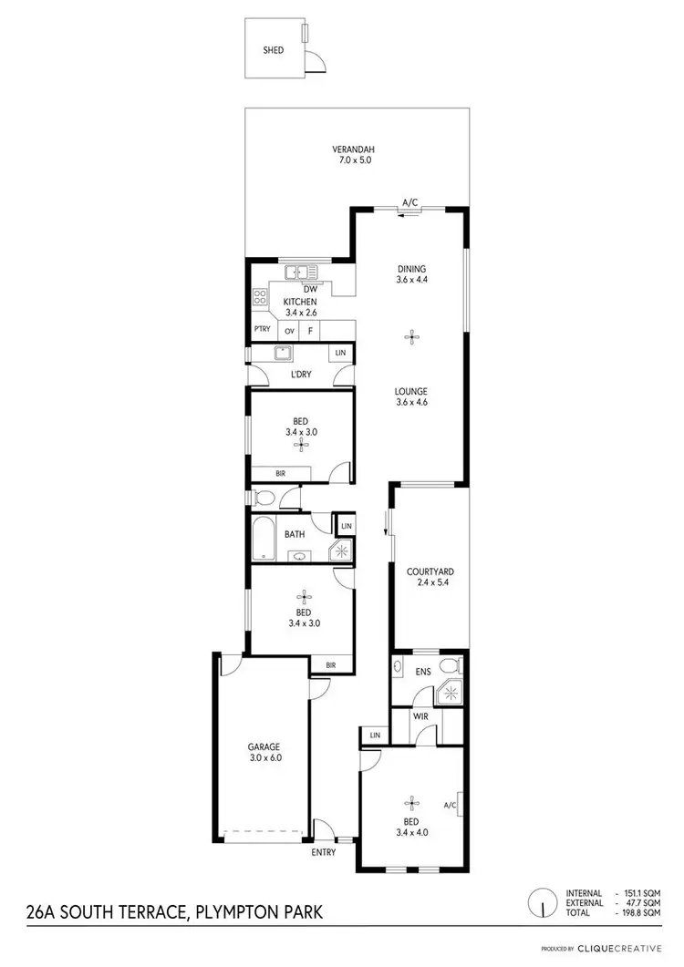Floorplan of Homely house listing, 26A South Terrace, Plympton Park SA 5038