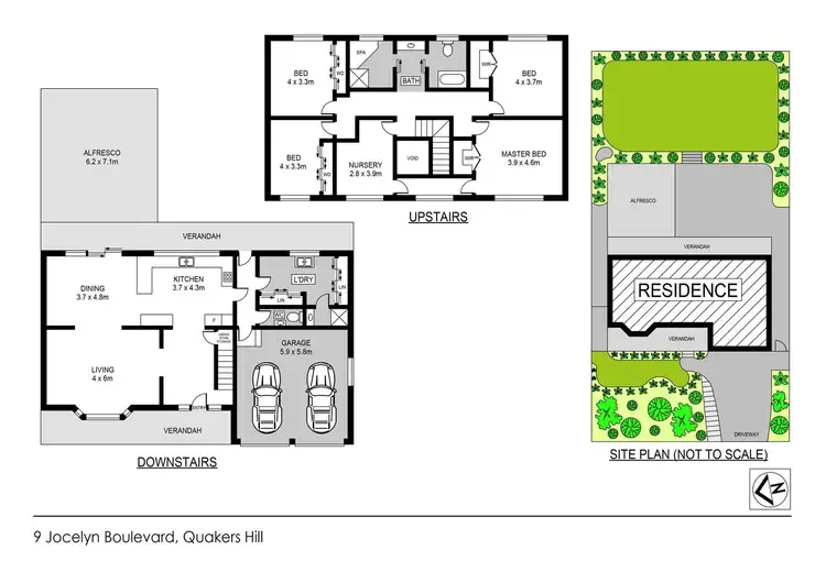 Floorplan of Homely house listing, 9 Jocelyn Boulevard, Quakers Hill NSW 2763