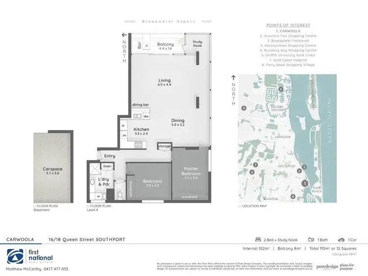Floorplan of Homely apartment listing, 16/18 Queen Street, Southport QLD 4215