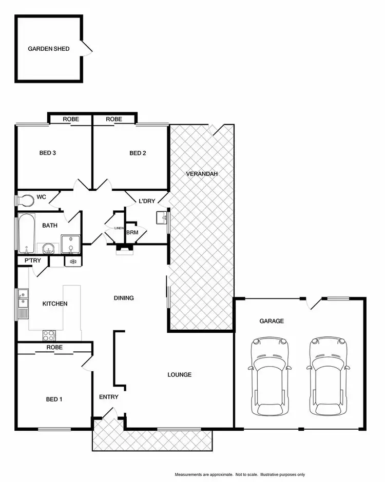 Floorplan of Homely house listing, 107 Huons Hill Road, Wodonga VIC 3690