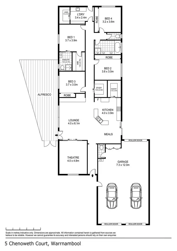 Floorplan of Homely house listing, 5 Chenoweth Court, Warrnambool VIC 3280