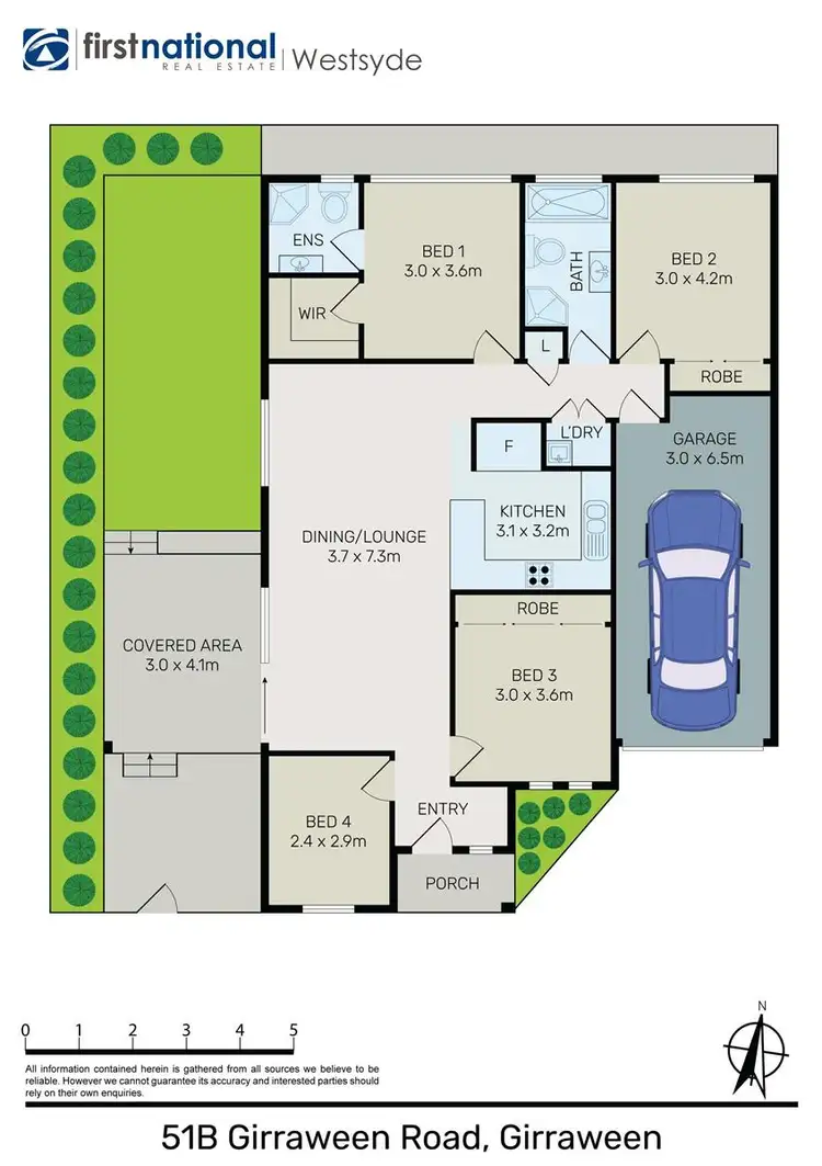 Floorplan of Homely semi-detached listing, 51B Girraween Road, Girraween NSW 2145