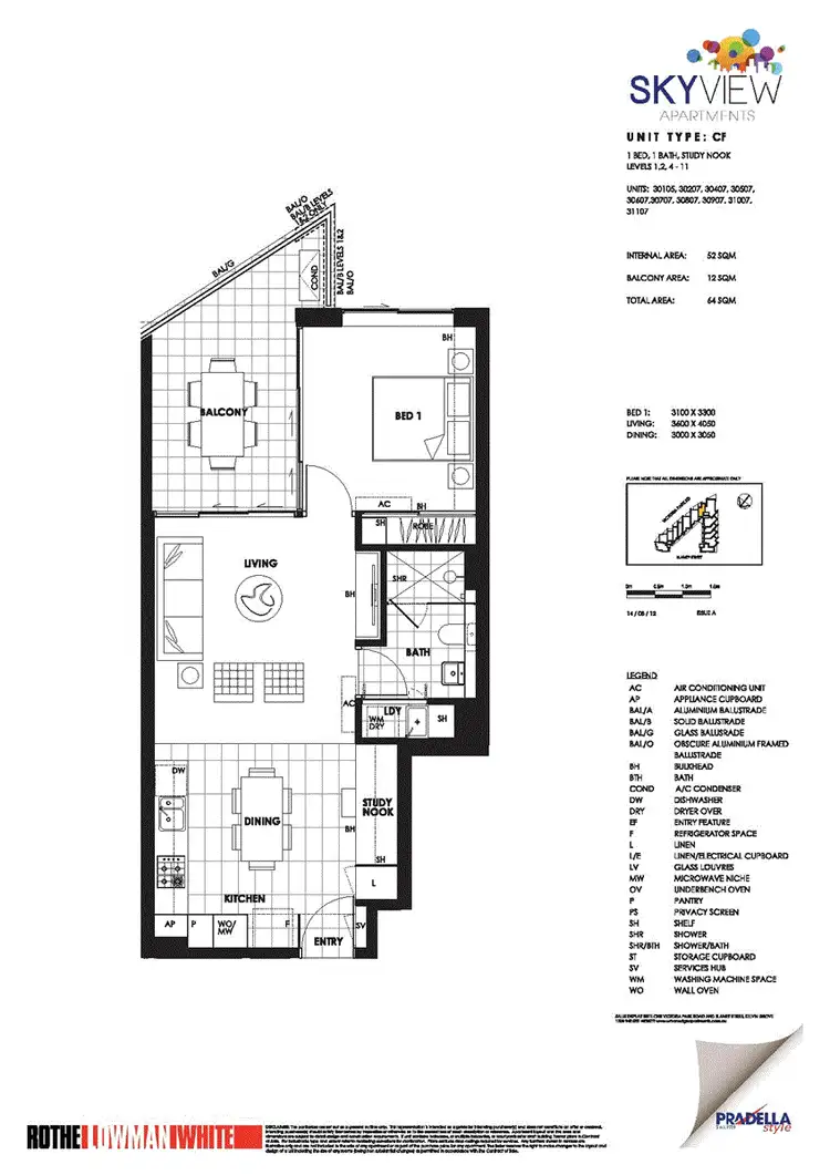 Floorplan of Homely apartment listing, 30207/67 Blamey Street, Kelvin Grove QLD 4059