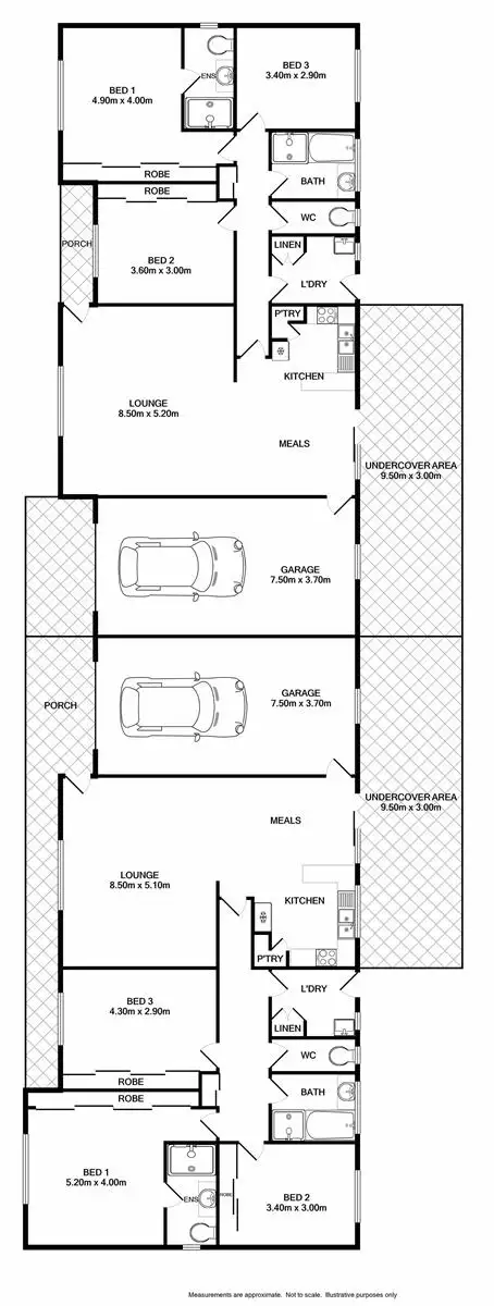 Floorplan of Homely villa listing, 110 Lawrence Street, Wodonga VIC 3690