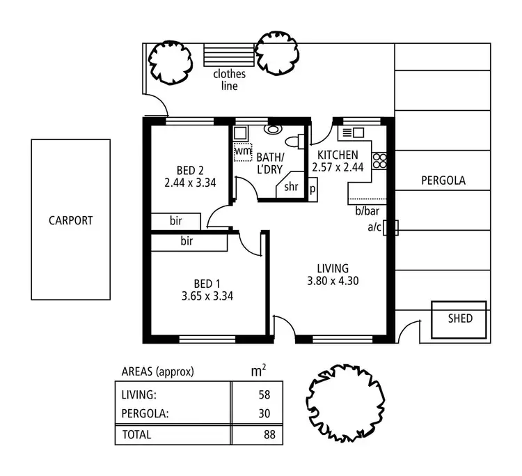 Floorplan of Homely unit listing, 5/8 Harvey Street, Nailsworth SA 5083