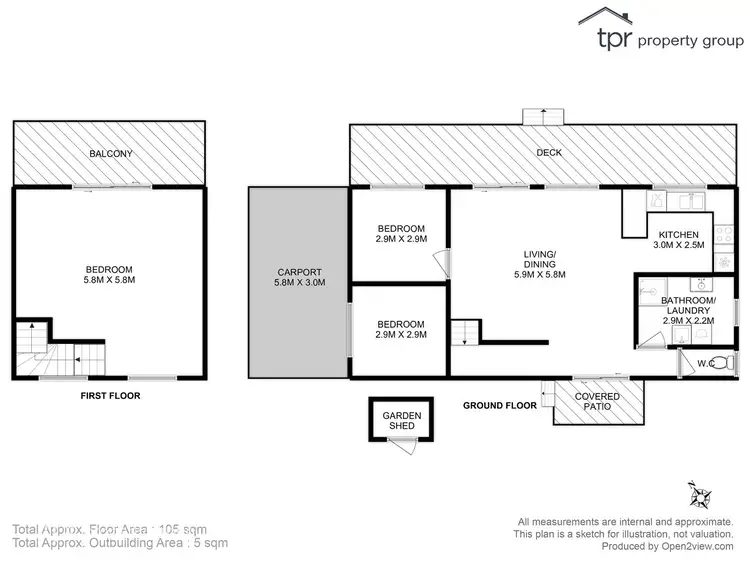 Floorplan of Homely house listing, 2/93 Lowes Road, Garden Island Creek TAS 7112