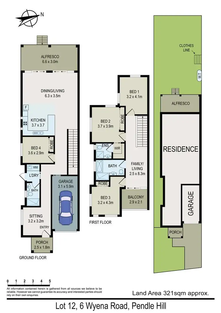 Floorplan of Homely semi-detached listing, Lot 12/6 Wyena Road, Pendle Hill NSW 2145