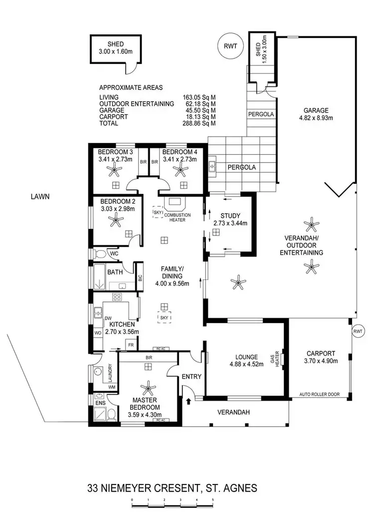 Floorplan of Homely house listing, 33 Niemeyer Crescent, St Agnes SA 5097