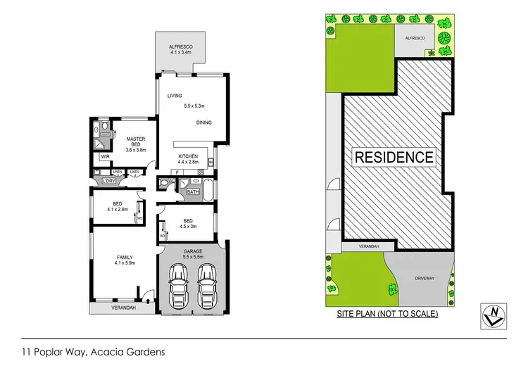 Floorplan of Homely house listing, 11 Poplar Way, Acacia Gardens NSW 2763