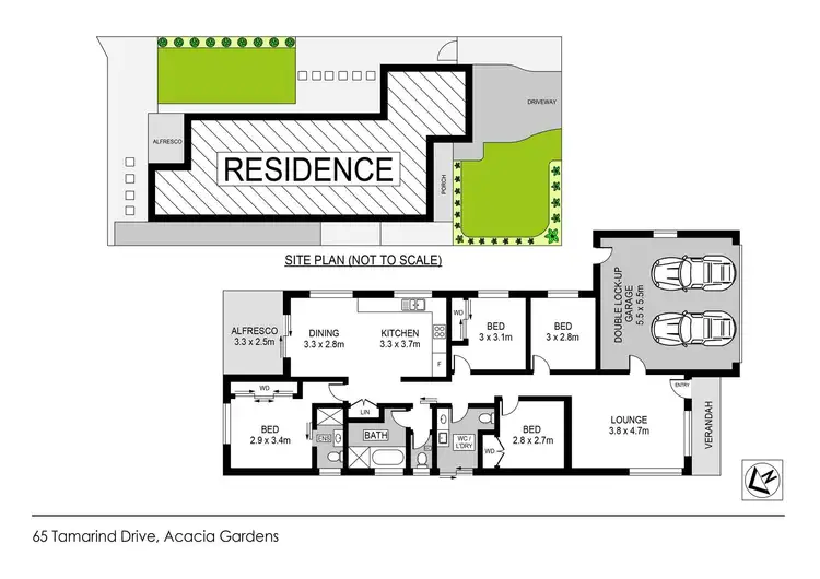 Floorplan of Homely house listing, 65 Tamarind Drive, Acacia Gardens NSW 2763
