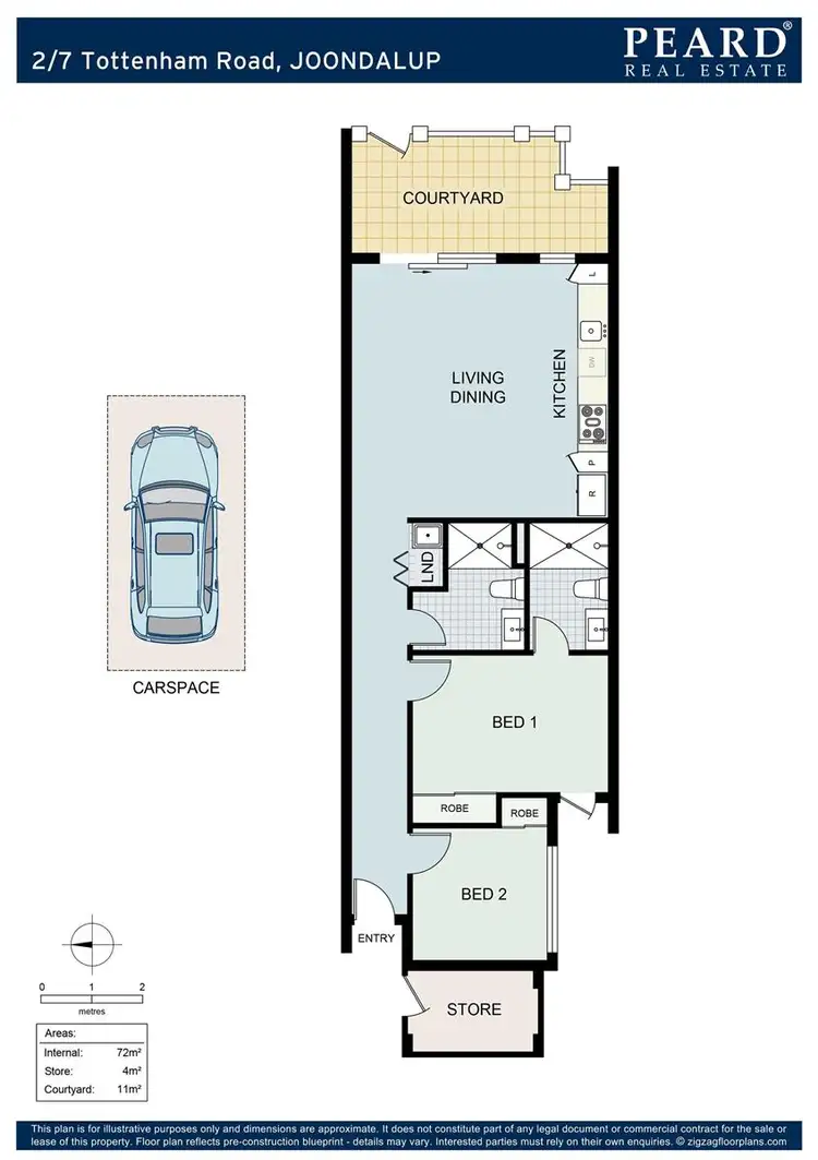 Floorplan of Homely unit listing, 2/7 Tottenham Road, Joondalup WA 6027