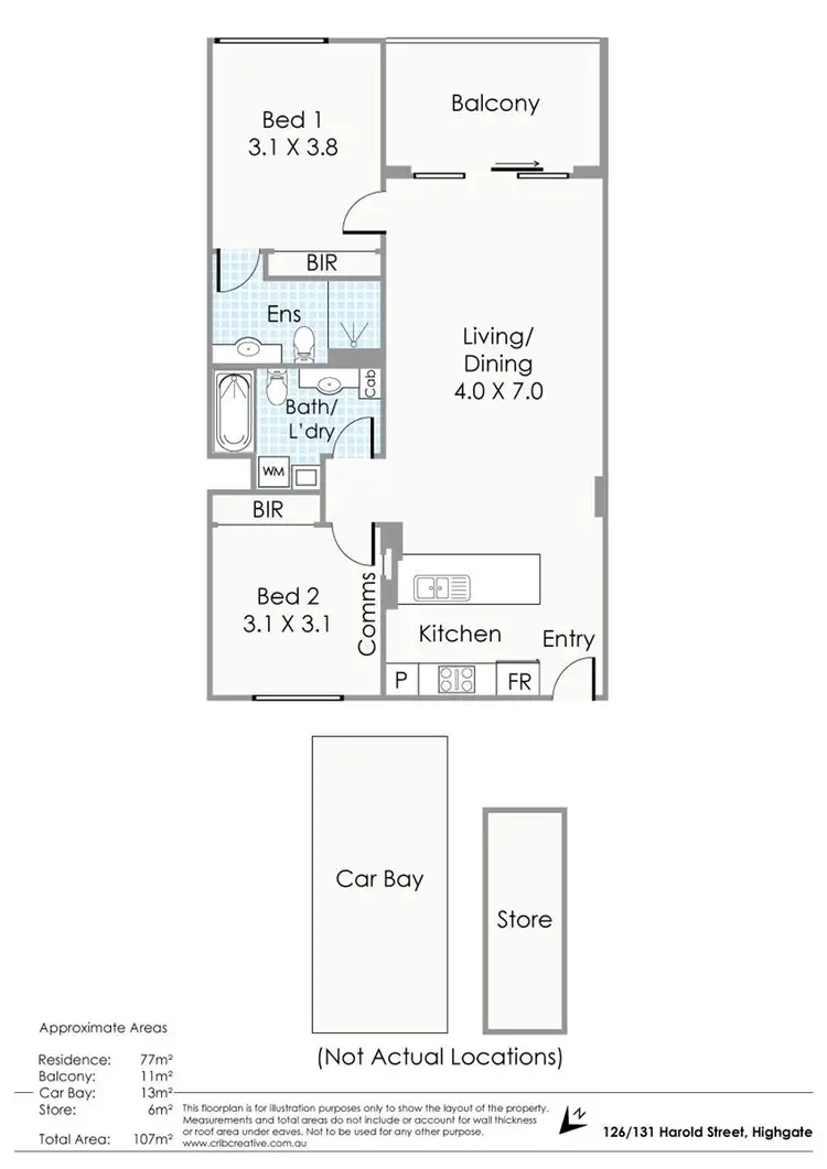 Floorplan of Homely apartment listing, 126/131 Harold Street, Highgate WA 6003