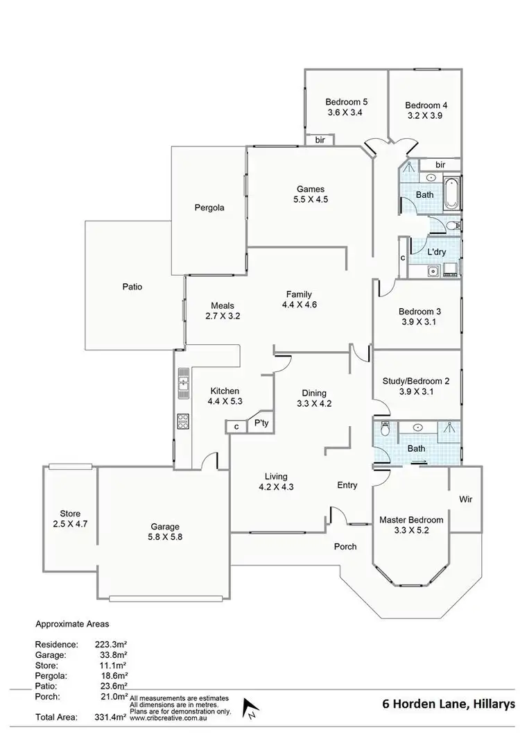 Floorplan of Homely house listing, 6 Horden Lane, Hillarys WA 6025