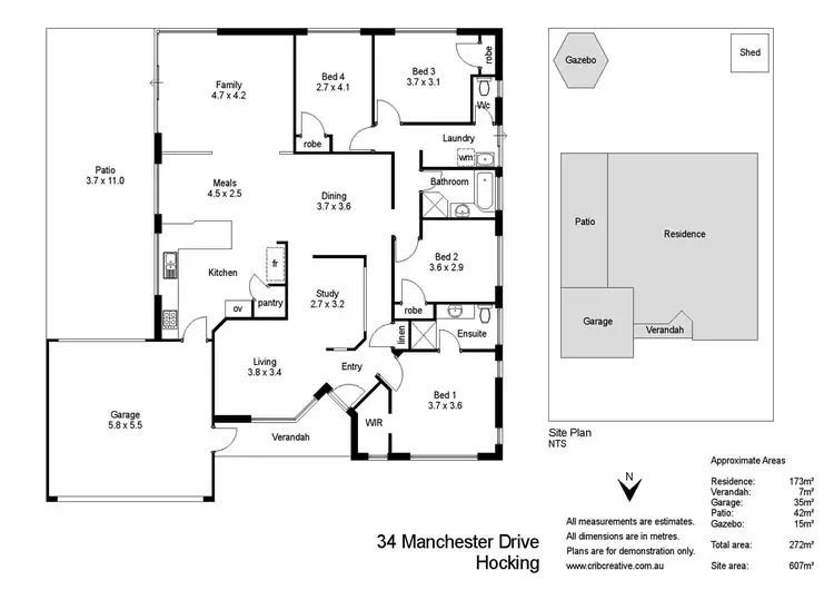 Floorplan of Homely house listing, 34 Manchester Drive, Hocking WA 6065