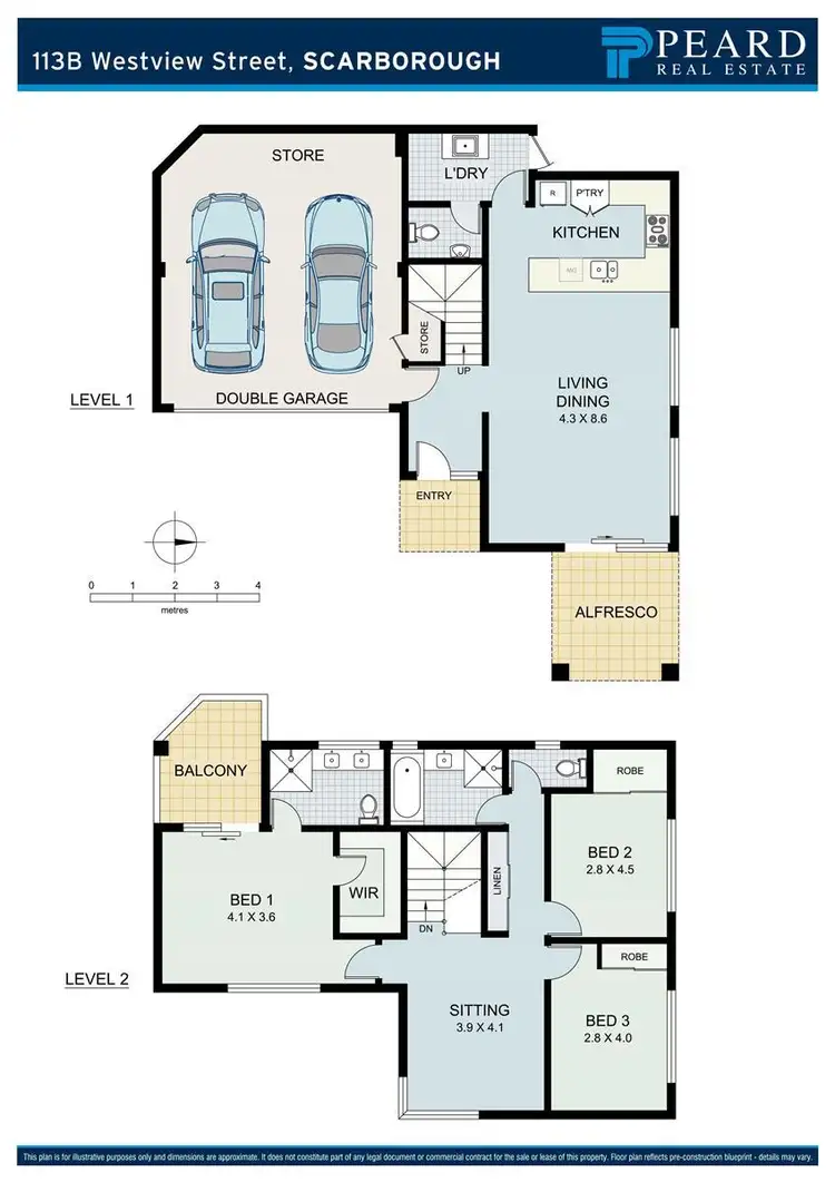 Floorplan of Homely townhouse listing, 113B Westview Street, Scarborough WA 6019