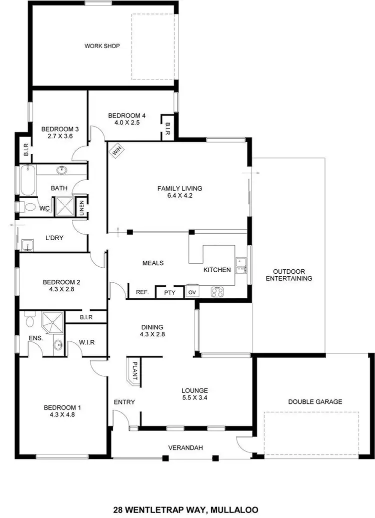 Floorplan of Homely house listing, 28 Wentletrap Way, Mullaloo WA 6027