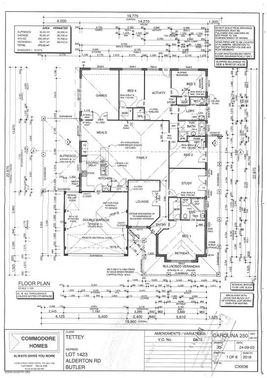 Floorplan of Homely house listing, 3 Alderton Road, Butler WA 6036