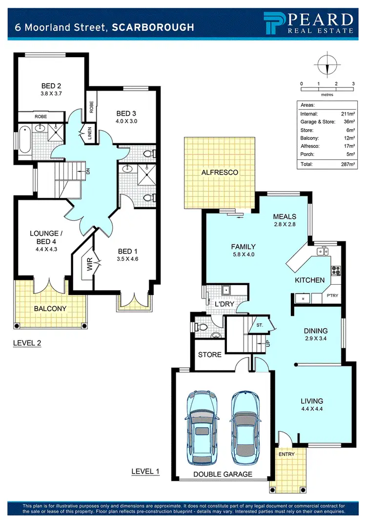 Floorplan of Homely townhouse listing, 6 Moorland Street, Scarborough WA 6019
