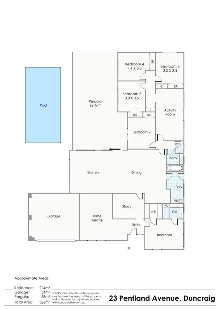 Floorplan of Homely house listing, 23 Pentland Avenue, Duncraig WA 6023