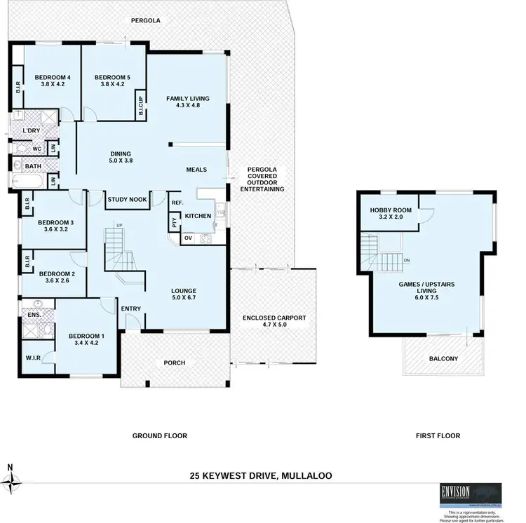 Floorplan of Homely house listing, 25 Key West Drive, Mullaloo WA 6027