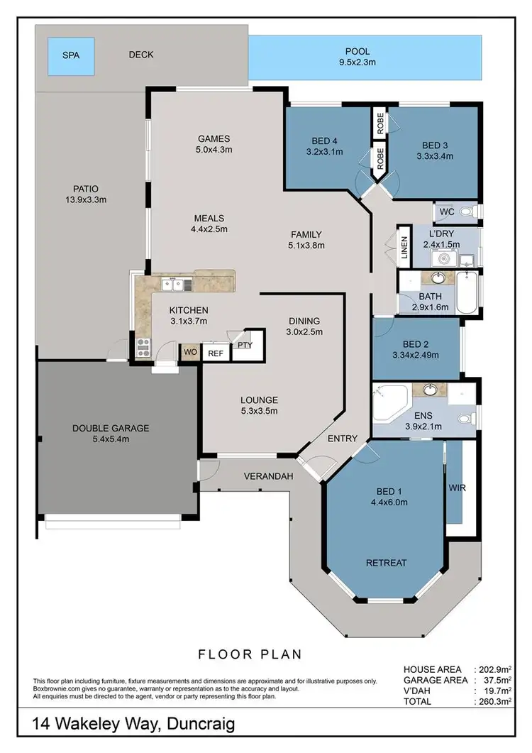 Floorplan of Homely house listing, 14 Wakeley Way, Duncraig WA 6023