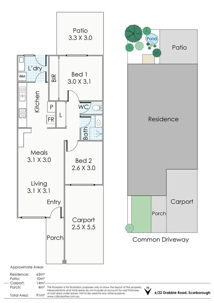 Floorplan of Homely house listing, 6/22 Drabble Road, Scarborough WA 6019