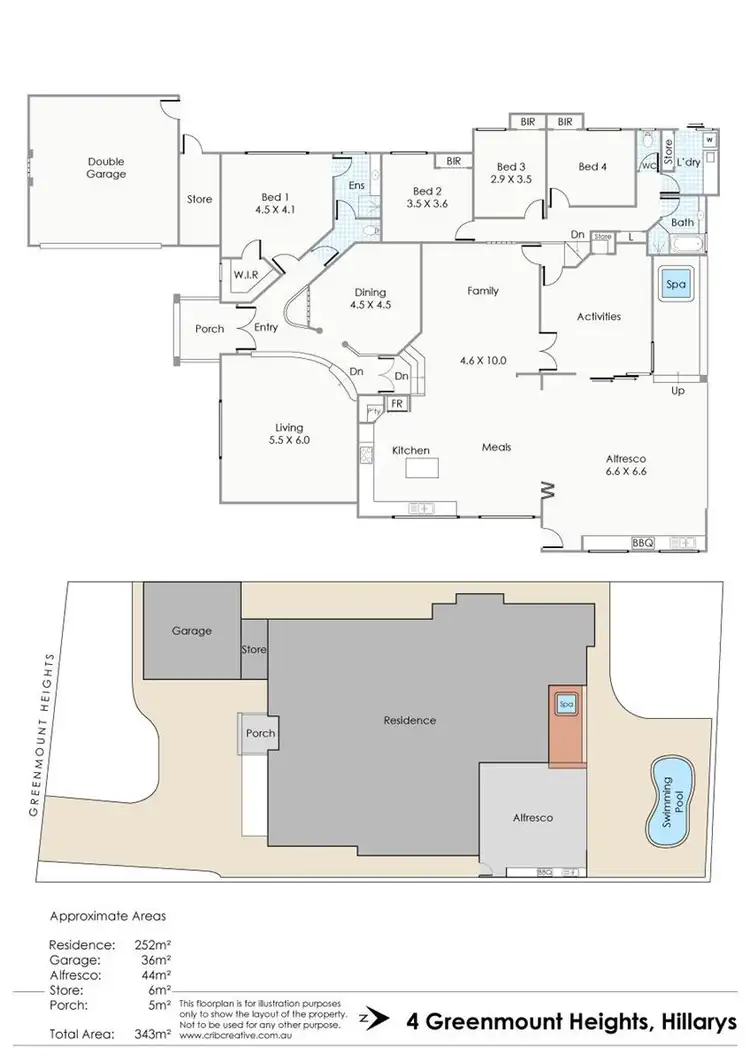 Floorplan of Homely house listing, 4 Greenmount Heights, Hillarys WA 6025