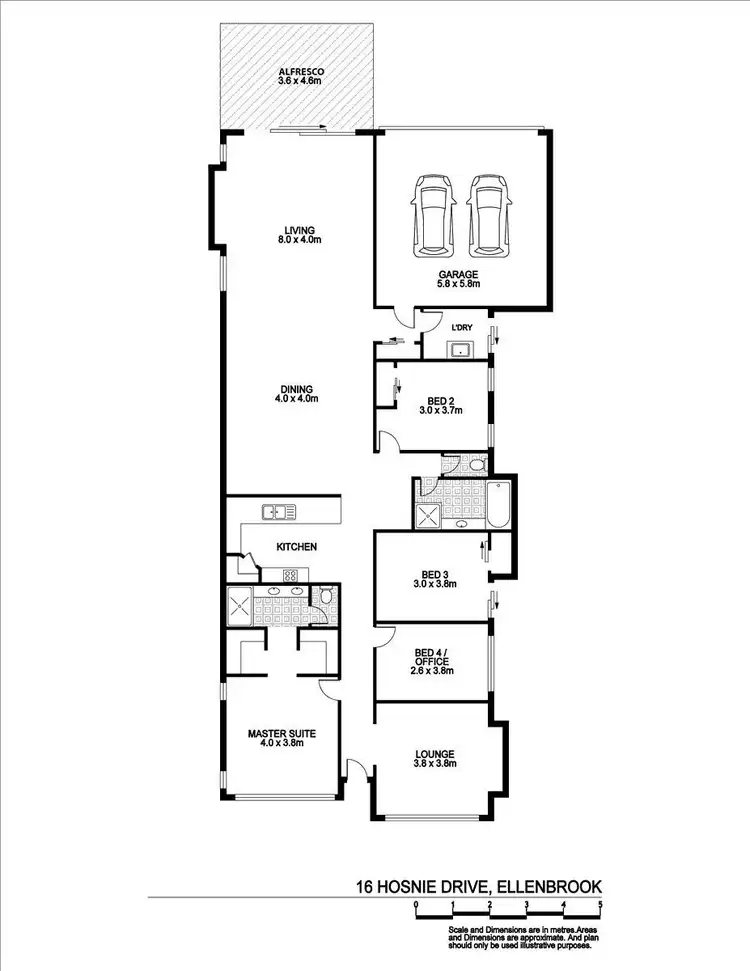Floorplan of Homely house listing, 16 Hosnie Drive, Ellenbrook WA 6069