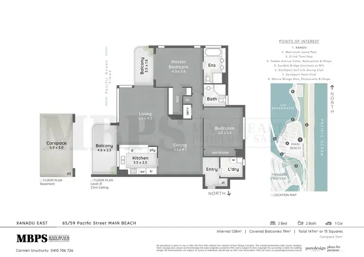 Floorplan of Homely apartment listing, 'Xanadu East' 59 Pacific Street, Main Beach QLD 4217