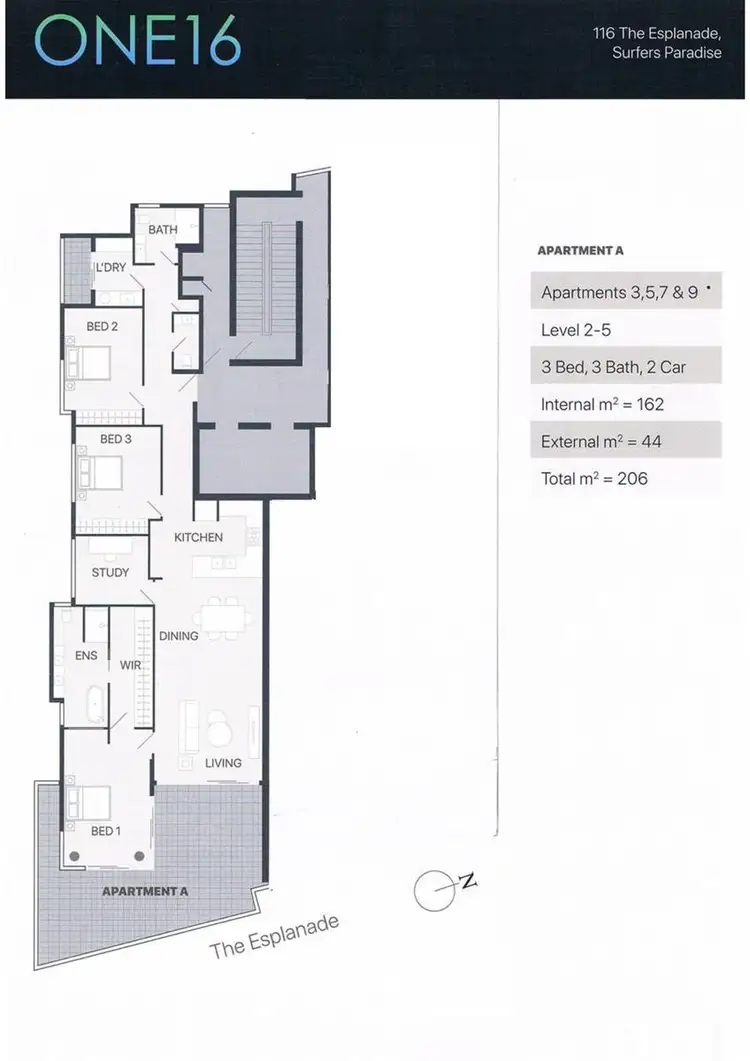 Floorplan of Homely apartment listing, 7/116 The Esplanade, Surfers Paradise QLD 4217