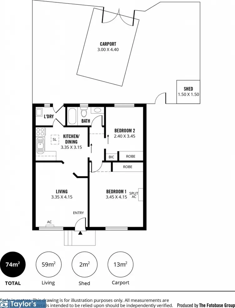 Floorplan of Homely unit listing, 1/13 Darlington Street, Enfield SA 5085