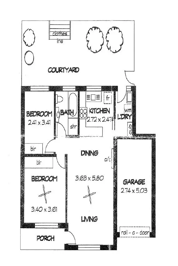 Floorplan of Homely unit listing, 3/4 Cawthorne Avenue, Pasadena SA 5042
