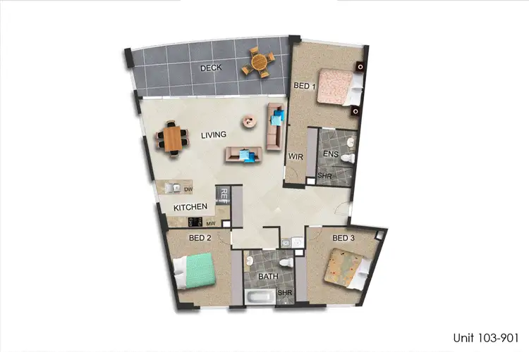 Floorplan of Homely unit listing, 103/50-52 Head Street, Forster NSW 2428