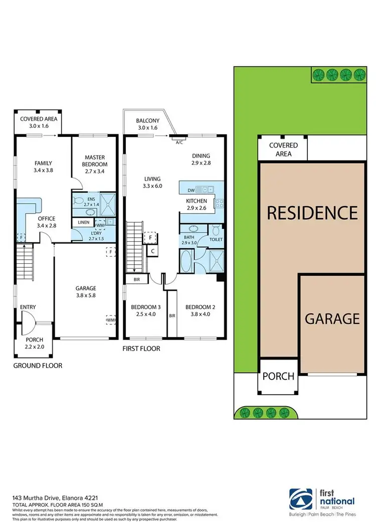 Floorplan of Homely townhouse listing, 1/43 Murtha Drive, Elanora QLD 4221