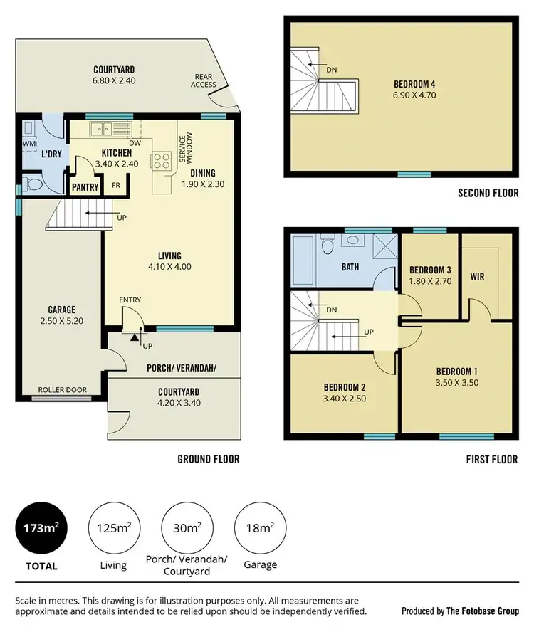 Floorplan of Homely townhouse listing, 1/10 Chatham Street, Adelaide SA 5000