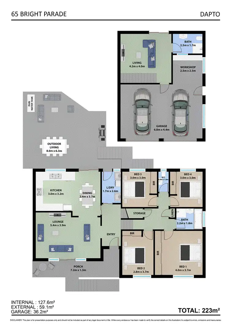 Floorplan of Homely house listing, 65 Bright Parade, Dapto NSW 2530