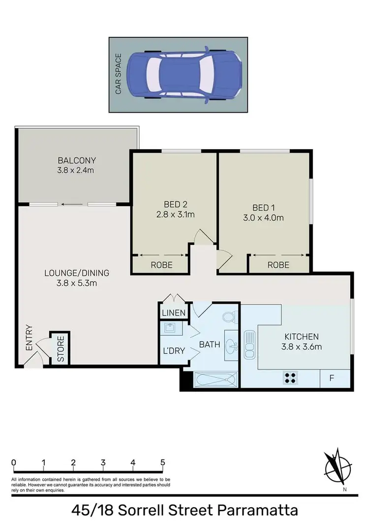Floorplan of Homely apartment listing, 45/18 Sorrell Street, Parramatta NSW 2150