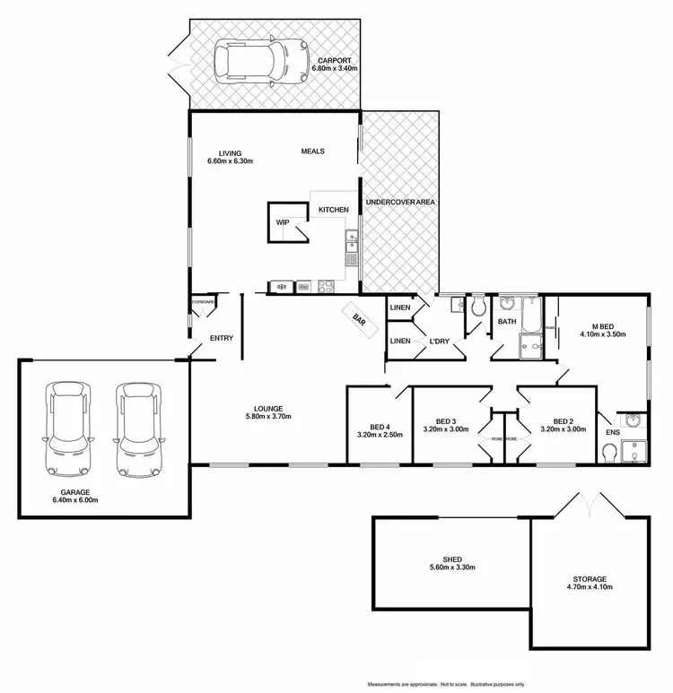 Floorplan of Homely house listing, 17 Hallawell Crescent, Wodonga VIC 3690