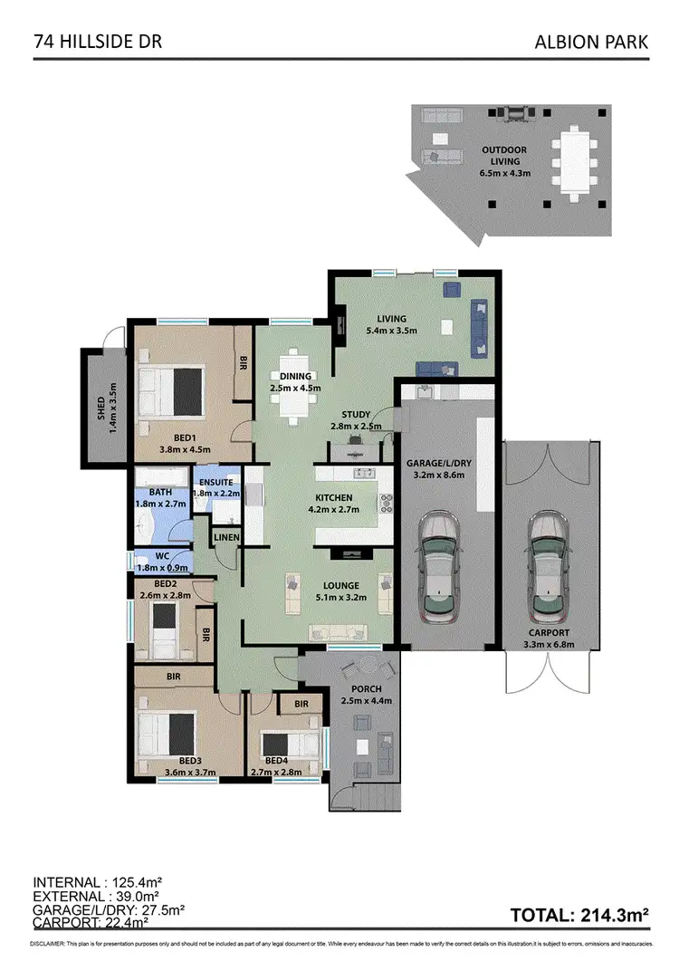 Floorplan of Homely house listing, 74 Hillside Drive, Albion Park NSW 2527