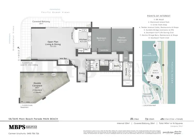 Floorplan of Homely apartment listing, 'DE VILLE' 3645 Main Beach Parade, Main Beach QLD 4217