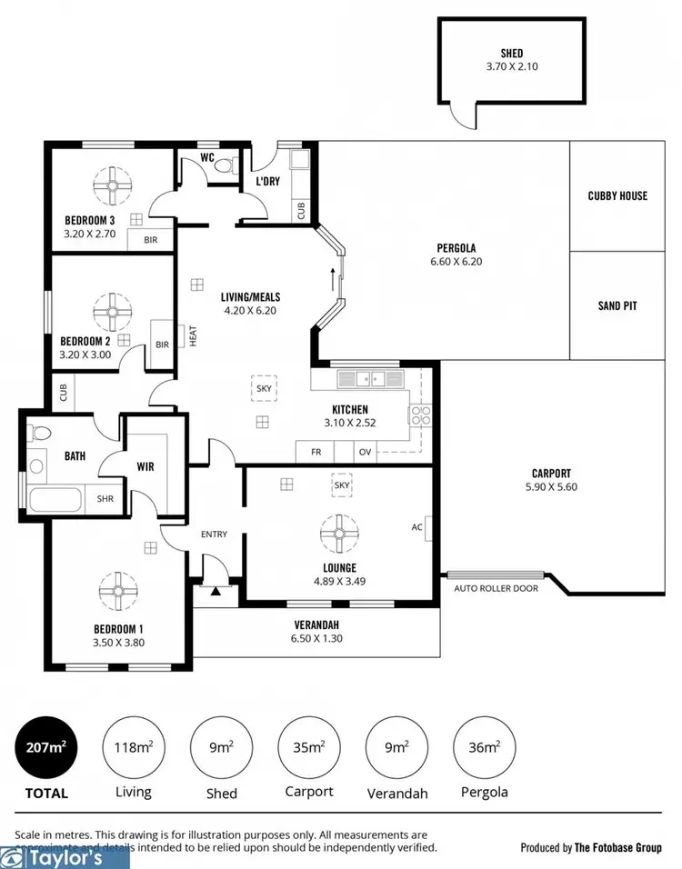 Floorplan of Homely house listing, 3 Pelham Court, Modbury Heights SA 5092