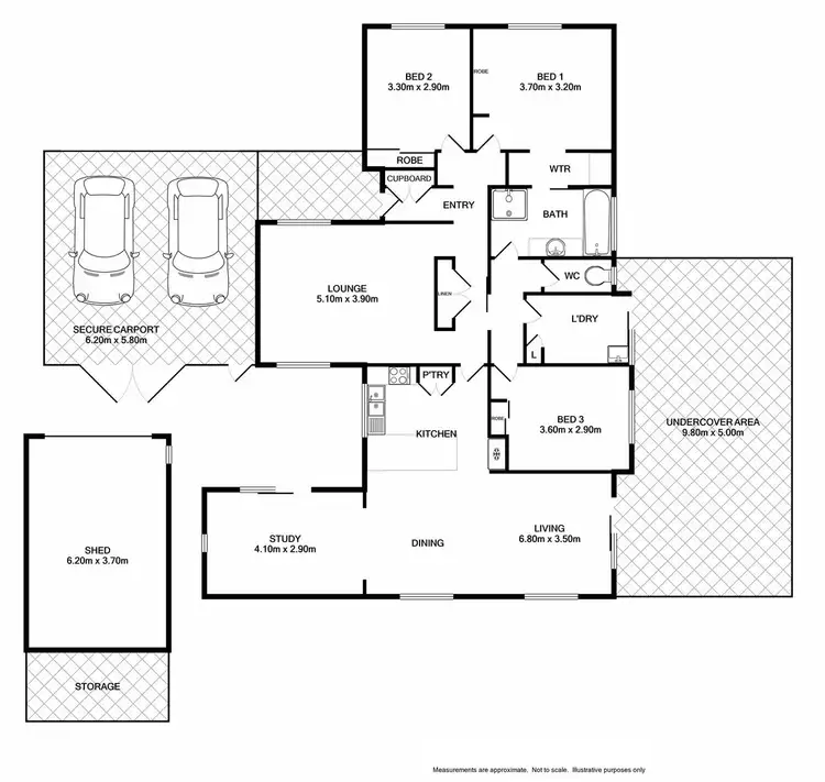 Floorplan of Homely house listing, 4 Bower Place, Wodonga VIC 3690