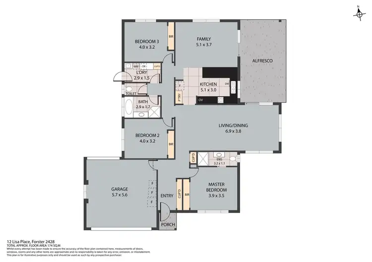 Floorplan of Homely house listing, 12 Lisa Place, Forster NSW 2428