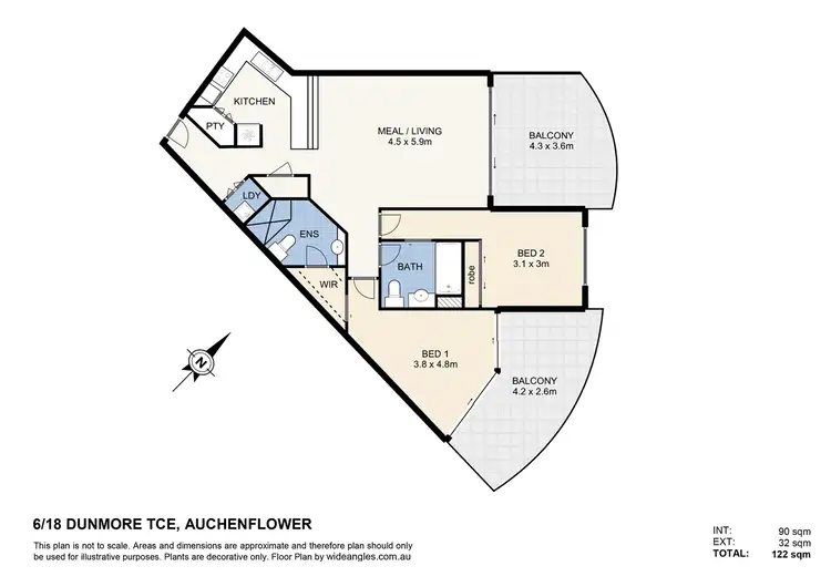 Floorplan of Homely apartment listing, 6/14-18 Dunmore Terrace, Auchenflower QLD 4066