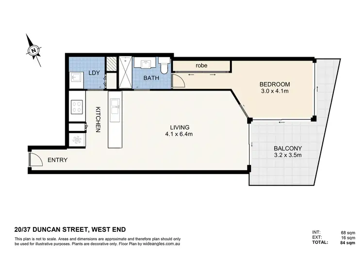 Floorplan of Homely apartment listing, 20/37 Duncan Street, West End QLD 4101