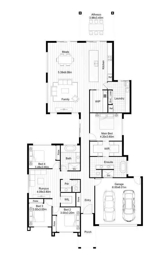 Floorplan of Homely house listing, 4 Lanning Street, Baranduda VIC 3691