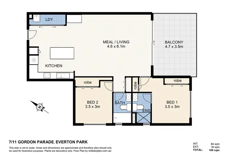 Floorplan of Homely apartment listing, 7/11 Gordon Parade, Everton Park QLD 4053