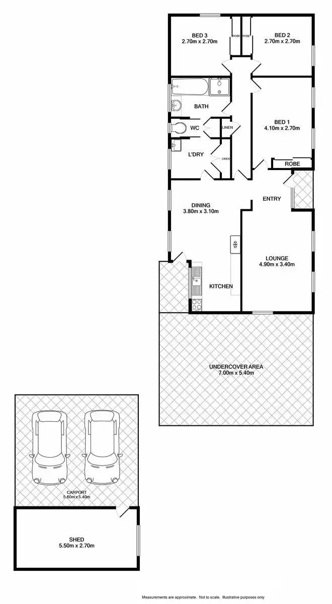 Floorplan of Homely house listing, 26 Hague Road, Wodonga VIC 3690