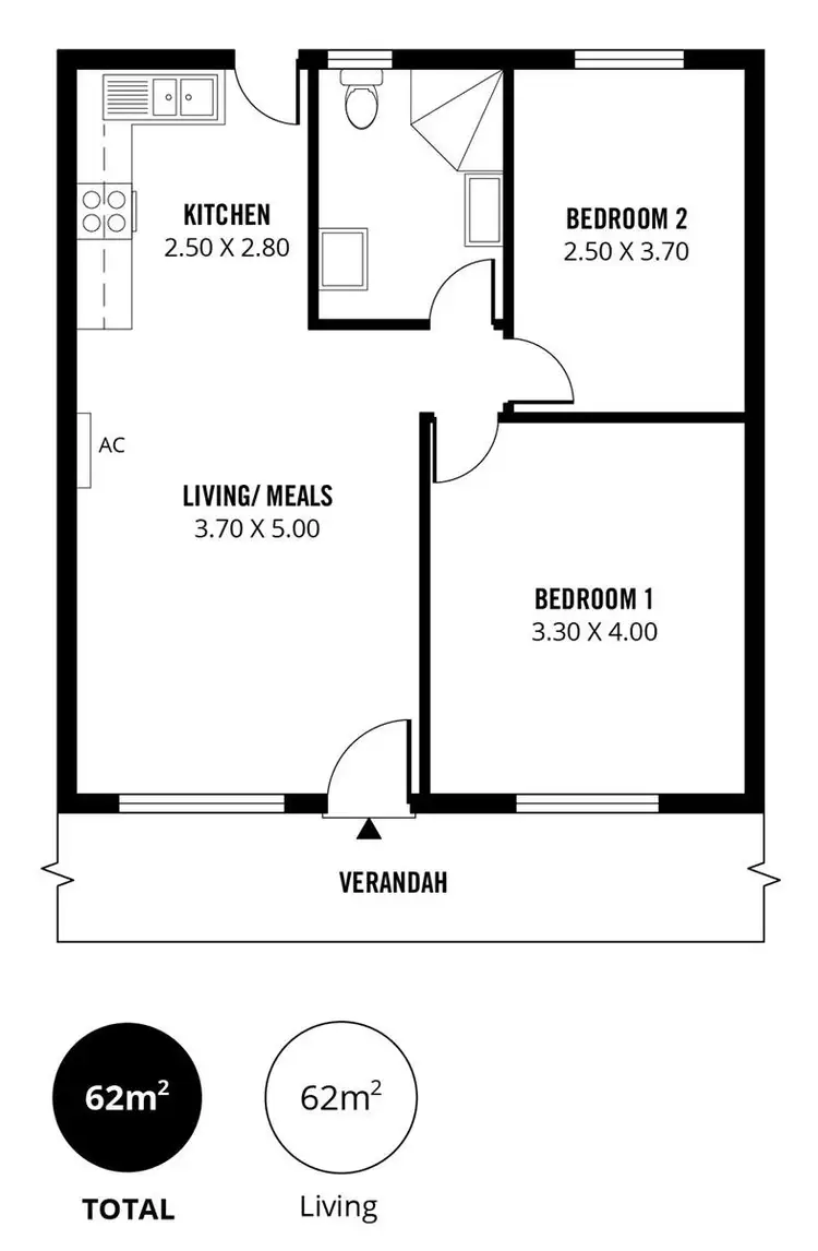 Floorplan of Homely unit listing, 5/29 Cliff Street, Glenelg East SA 5045